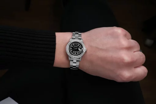 High Quality Replica Rolex Oyster Perpetual Lady Date 69160 Automatic Movement 26mm Steel Case Womens Watch - Image 5