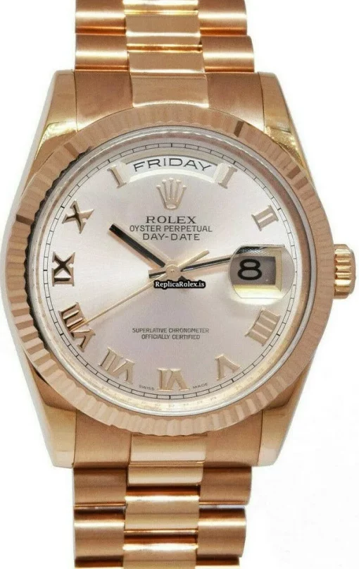 Design Replica Rolex Day-date 36 118235 Automatic Movement 36mm Rose Gold Case Watch