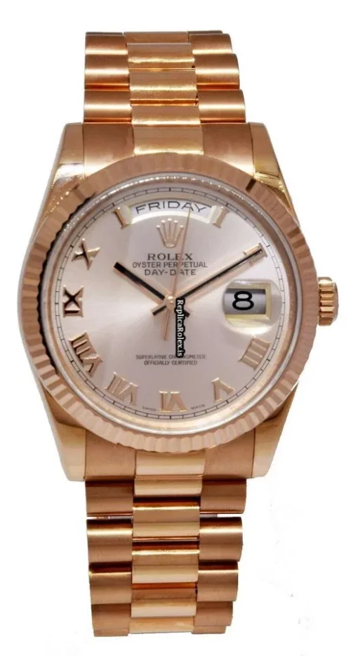 Design Replica Rolex Day-date 36 118235 Automatic Movement 36mm Rose Gold Case Watch - Image 2