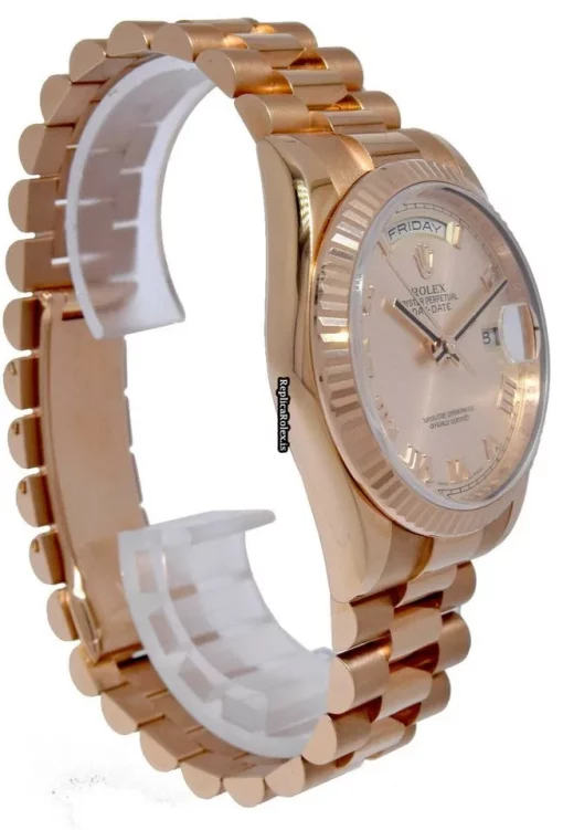 Design Replica Rolex Day-date 36 118235 Automatic Movement 36mm Rose Gold Case Watch - Image 7