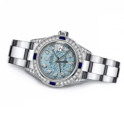 Wonderful Replicas Rolex Oyster Perpetual Lady Date 69160 Automatic Movement 26mm Steel Case Womens Watch - Image 2