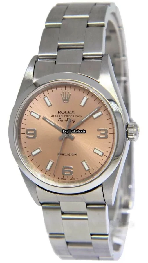 Amazing Replica Rolex Air King Precision 14000 Automatic Movement 34mm Steel Case Watch - Image 2