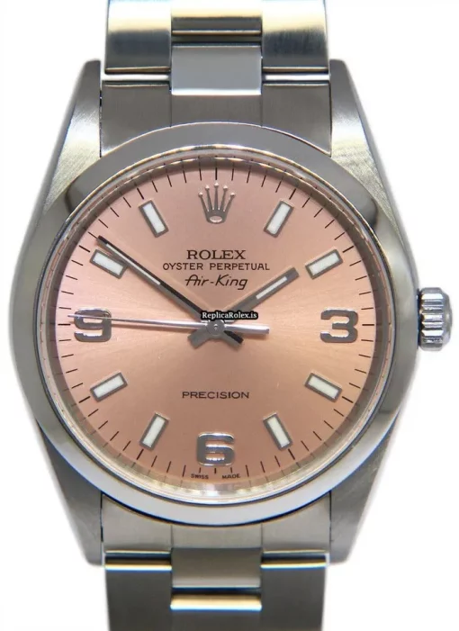 Amazing Replica Rolex Air King Precision 14000 Automatic Movement 34mm Steel Case Watch - Image 8