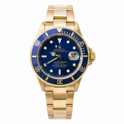 Well Made Fake Rolex Submariner Date 16618 Automatic Movement 42mm Yellow Gold Case Mens/unisex Watch