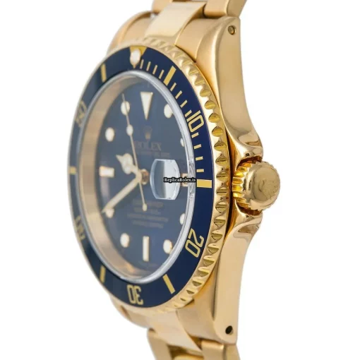 Well Made Fake Rolex Submariner Date 16618 Automatic Movement 42mm Yellow Gold Case Mens/unisex Watch - Image 3