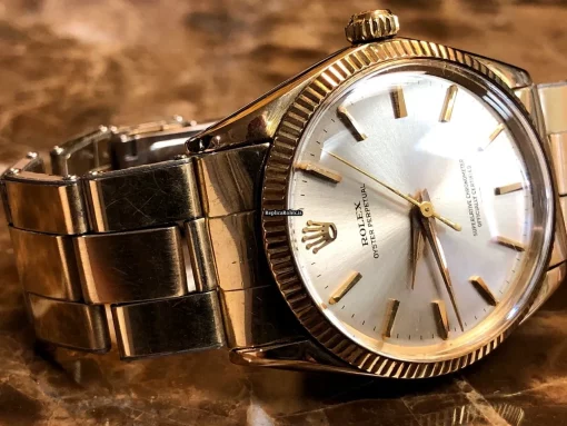 Popular Replica Rolex Oyster Perpetual 34 1005 Caliber 1570 Automatic Movement 34mm Yellow Gold Case Mens/unisex Watch - Image 2