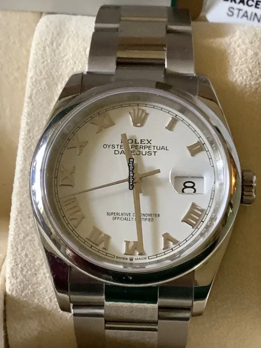 Suitable Fakes Rolex Datejust 126200-0008 Automatic Movement 36mm Steel Case Mens/unisex Watch - Image 10