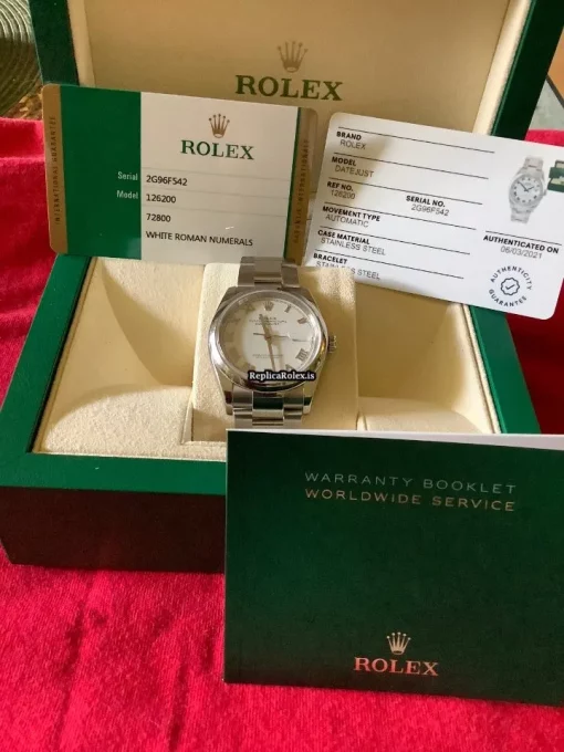 Suitable Fakes Rolex Datejust 126200-0008 Automatic Movement 36mm Steel Case Mens/unisex Watch - Image 2