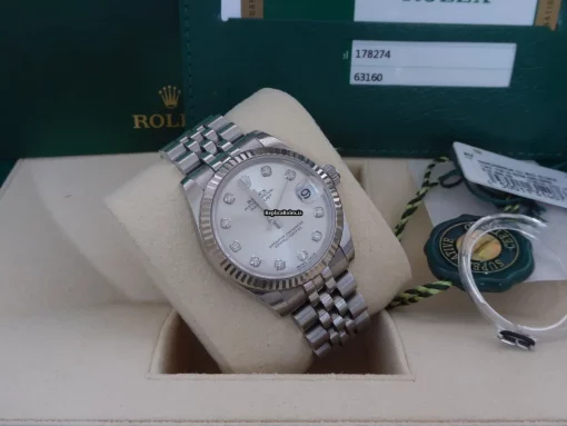 Superior Replicas Rolex Lady-datejust 178274 Caliber 2235 Automatic Movement 31mm Steel Case Womens Watch - Image 2
