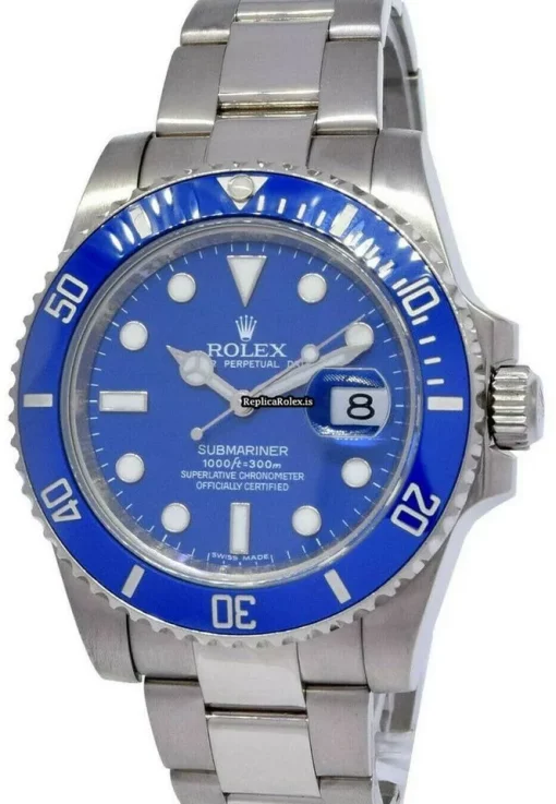 Swiss Replica Rolex Submariner Date 116619 Automatic Movement 40mm White Gold Case Watch