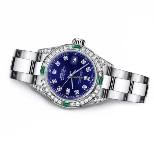 Superb Replica Rolex Oyster Perpetual Lady Date 69160 Automatic Movement 26mm Steel Case Womens Watch - Image 2