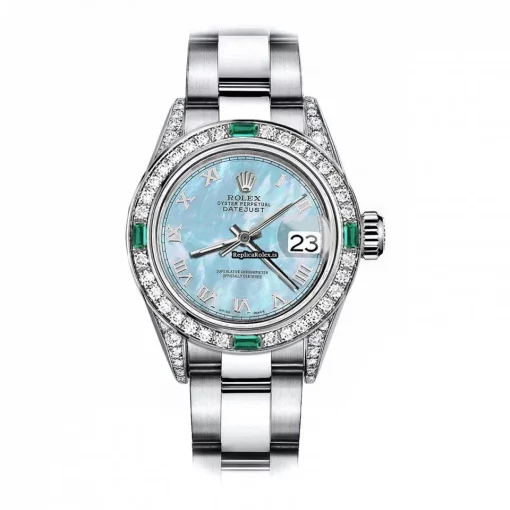 Awesome Replica Rolex Oyster Perpetual Lady Date 69160 Automatic Movement 26mm Steel Case Womens Watch