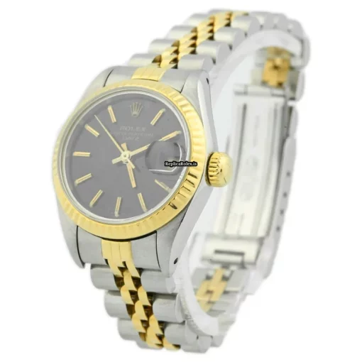 Affordable Replica Rolex Lady-datejust 69173 Caliber 2135 Automatic Movement 26mm Gold/steel Case Womens Watch - Image 2