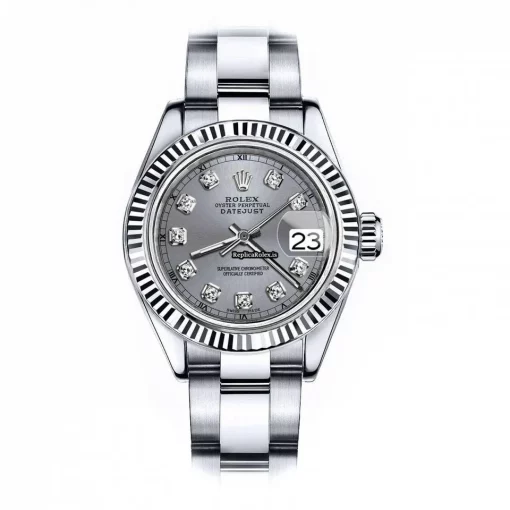 Well Made Fake Rolex Lady-datejust 68274 Automatic Movement 26mm Steel Case Womens Watch