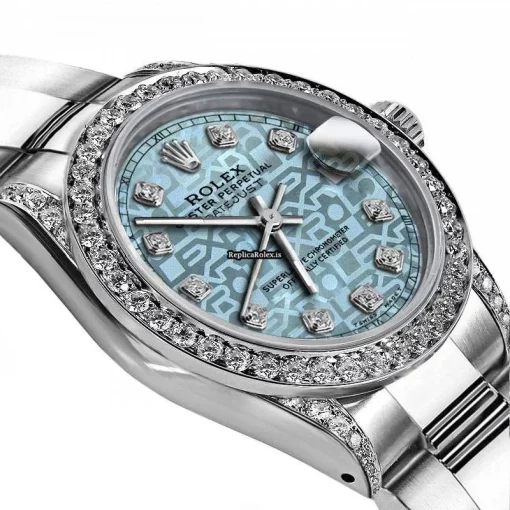 Amazing Replicas Rolex Oyster Perpetual Lady Date 69160 Automatic Movement 26mm Steel Case Womens Watch - Image 2