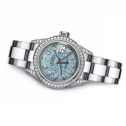 Amazing Replicas Rolex Oyster Perpetual Lady Date 69160 Automatic Movement 26mm Steel Case Womens Watch - Image 3