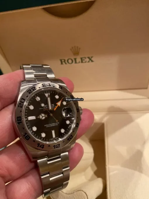 Recommend Fake Rolex Explorer II 216570 Caliber 3187 Automatic Movement 42mm Steel Case Mens/unisex Watch - Image 6