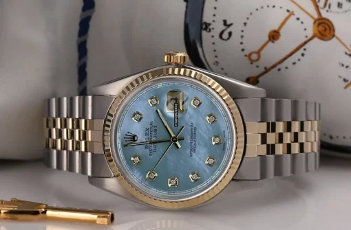 Stylish Fake Rolex Datejust 16013 Automatic Movement 36mm Gold/steel Case Mens/unisex Watch - Image 2
