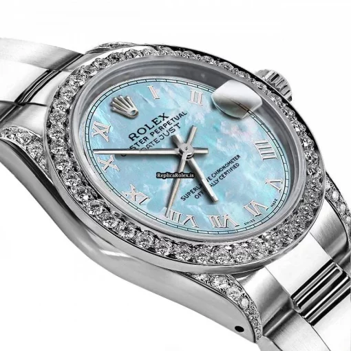 Special Replica Rolex Oyster Perpetual Lady Date 69160 Automatic Movement 26mm Steel Case Womens Watch - Image 2