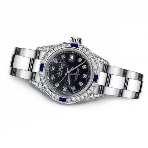 Exquisite Replicas Rolex Oyster Perpetual Lady Date 69160 Automatic Movement 26mm Steel Case Womens Watch - Image 2