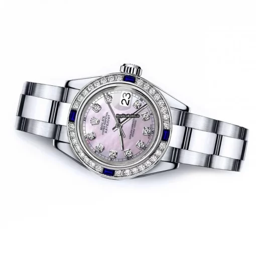 Cheap Copies Rolex Oyster Perpetual Lady Date 69160 Automatic Movement 26mm Steel Case Womens Watch - Image 2