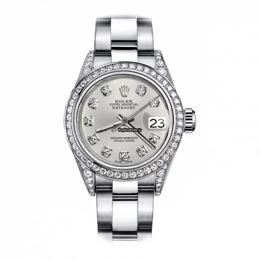 Luxury Replica Rolex Oyster Perpetual Lady Date 69160 Automatic Movement 26mm Steel Case Womens Watch