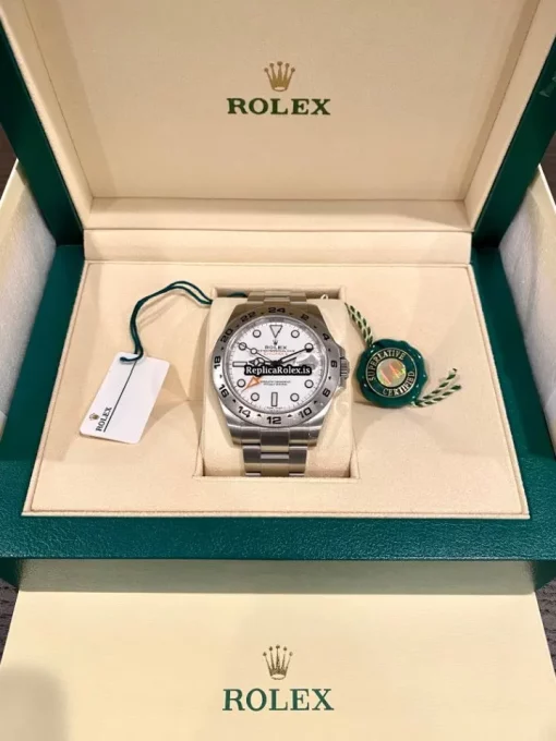 Pleasing Replica Rolex Explorer II 216570 Caliber 3187 Automatic Movement 42mm Steel Case Mens/unisex Watch