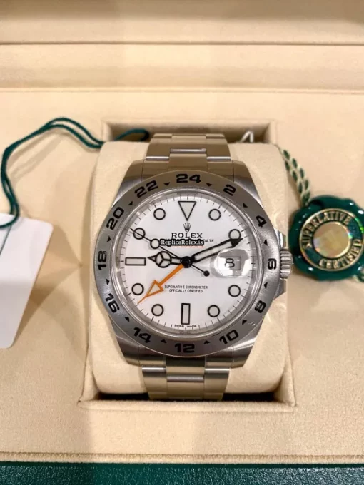 Pleasing Replica Rolex Explorer II 216570 Caliber 3187 Automatic Movement 42mm Steel Case Mens/unisex Watch - Image 3