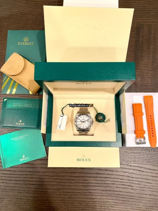 Pleasing Replica Rolex Explorer II 216570 Caliber 3187 Automatic Movement 42mm Steel Case Mens/unisex Watch - Image 7
