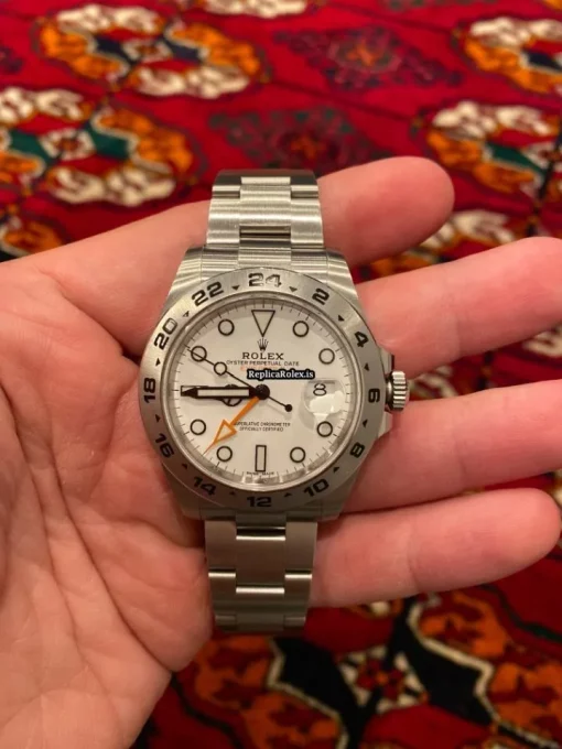 Pleasing Replica Rolex Explorer II 216570 Caliber 3187 Automatic Movement 42mm Steel Case Mens/unisex Watch - Image 8