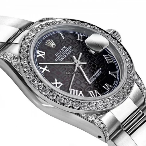 Discount Replica Rolex Oyster Perpetual Lady Date 69160 Automatic Movement 26mm Steel Case Womens Watch - Image 2