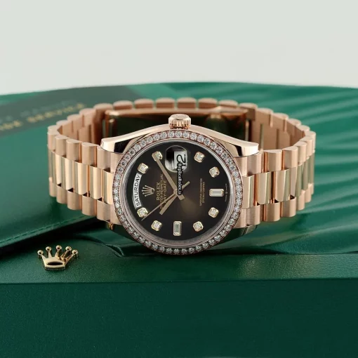 Incredible Replica Rolex Day-date 36 128345rbr Automatic Movement 36mm Rose Gold Case Watch - Image 7