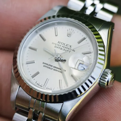 Marvellous Fake Rolex Lady-datejust 69174 Caliber 2135 Automatic Movement 26mm Steel Case Womens Watch - Image 11