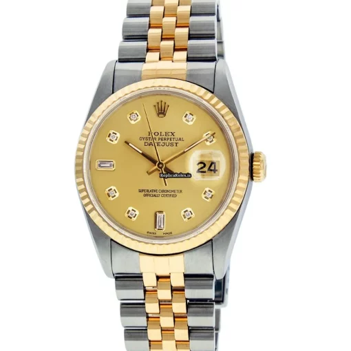 Fantastic Replica Rolex Datejust 16013 Caliber 3035 Automatic Movement 36mm Gold/steel Case Mens/unisex Watch - Image 2