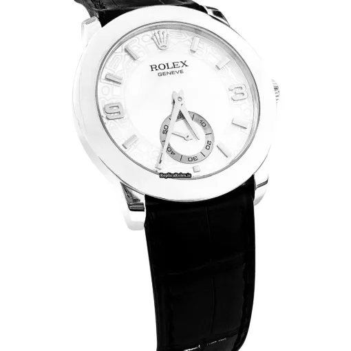 Aaa Fake Rolex Cellini 5240 Manual Winding Movement 35mm Platinum Case Mens/unisex Watch - Image 3