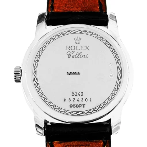 Aaa Fake Rolex Cellini 5240 Manual Winding Movement 35mm Platinum Case Mens/unisex Watch - Image 5