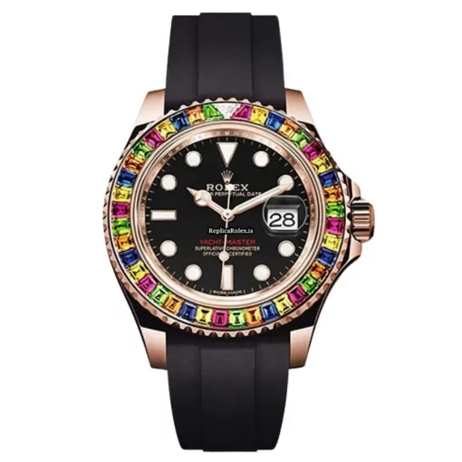 Lovely Replica Rolex Yacht-master 40 116695 Caliber 3135 Automatic Movement 40mm Rose Gold Case Mens/unisex Watch