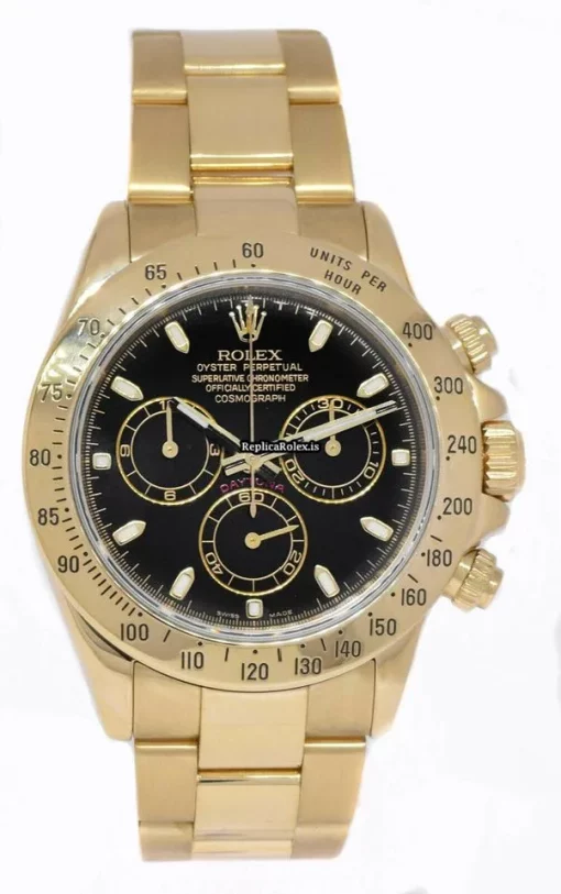 Fantastic Fake Rolex Daytona 116528 Automatic Movement 40mm Yellow Gold Case Mens/unisex Watch - Image 11