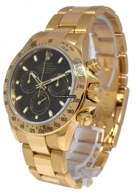 Fantastic Fake Rolex Daytona 116528 Automatic Movement 40mm Yellow Gold Case Mens/unisex Watch - Image 3