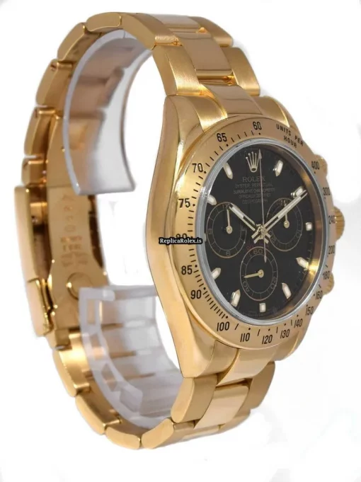Fantastic Fake Rolex Daytona 116528 Automatic Movement 40mm Yellow Gold Case Mens/unisex Watch - Image 5