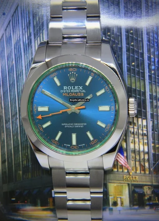 Great Replica Rolex Milgauss 116400 Automatic Movement 40mm Steel Case Mens/unisex Watch - Image 4