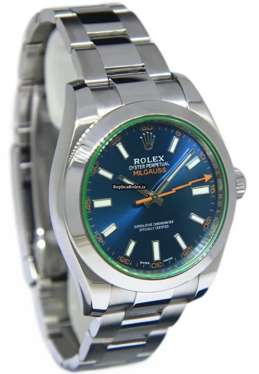 Great Replica Rolex Milgauss 116400 Automatic Movement 40mm Steel Case Mens/unisex Watch - Image 6