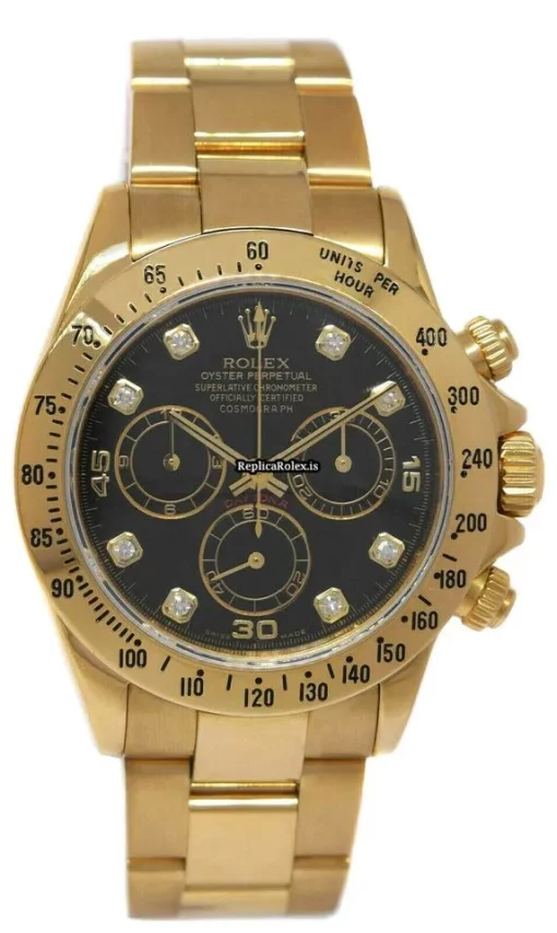 Cool Replica Rolex Daytona 116528 Automatic Movement 40mm Yellow Gold Case Mens/unisex Watch - Image 2