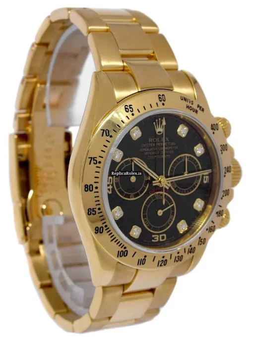 Cool Replica Rolex Daytona 116528 Automatic Movement 40mm Yellow Gold Case Mens/unisex Watch - Image 4