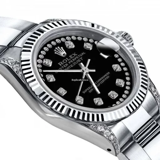 Appealing Replica Rolex Oyster Perpetual Lady Date 69160 Automatic Movement 26mm Steel Case Womens Watch - Image 2