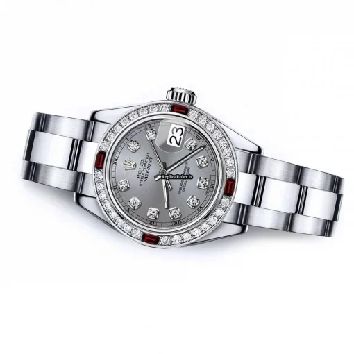 Unique Replica Rolex Oyster Perpetual Lady Date 69160 Automatic Movement 26mm Steel Case Womens Watch - Image 2