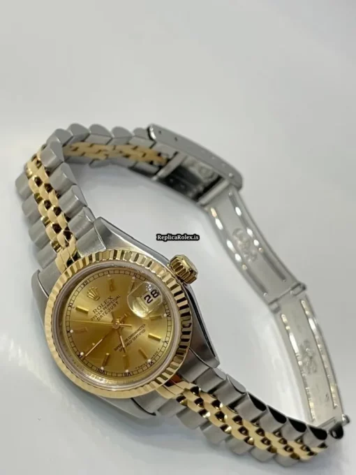 Epic Replica Rolex Lady-datejust 69173 Caliber 2135 Automatic Movement 26mm Gold/steel Case Womens Watch - Image 3
