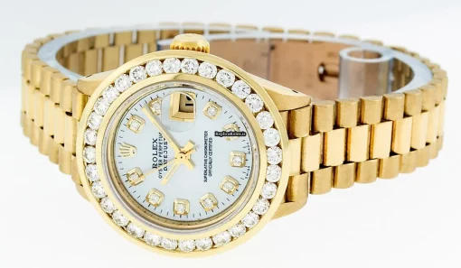 Excellent Replica Rolex Lady-datejust Automatic Automatic Movement 26mm Yellow Gold Case Womens Watch - Image 10