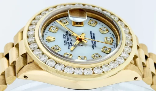 Excellent Replica Rolex Lady-datejust Automatic Automatic Movement 26mm Yellow Gold Case Womens Watch - Image 11