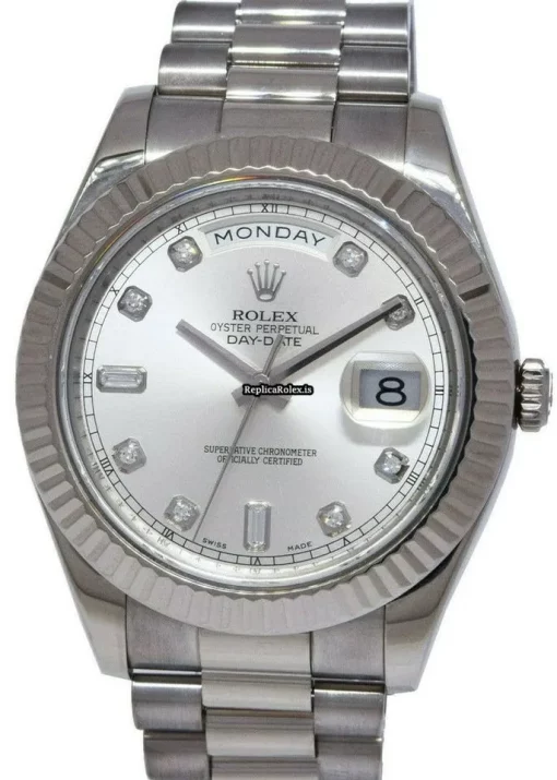 High Quality Replica Rolex Day-date II 218239 Automatic Movement 41mm White Gold Case Watch